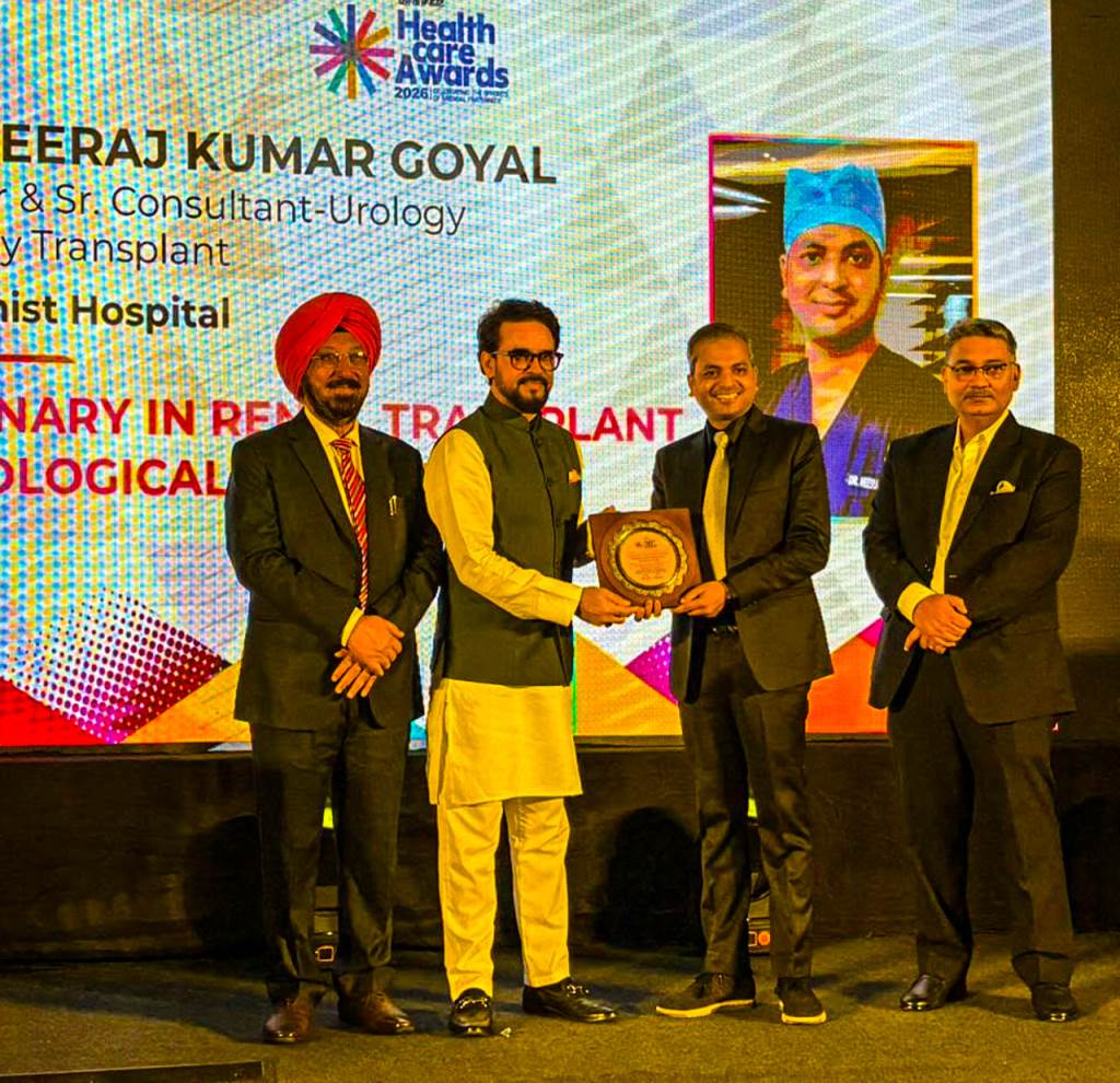 Dr Neeraj Goyal honoured for his contribution to kidney transplant